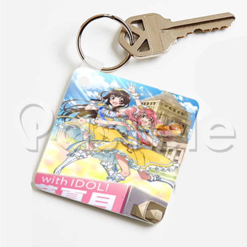 Idol Incidents Custom Keychain Key Ring Jewelry Necklaces Pendant Two Sides