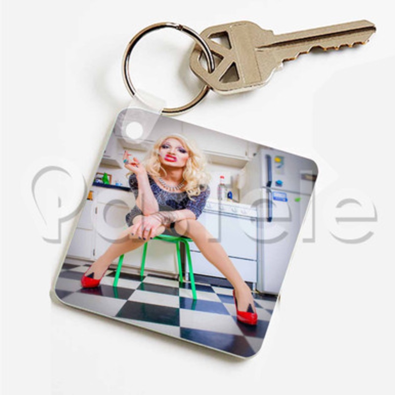 Jinkx Monsoon Custom Keychain Key Ring Jewelry Necklaces Pendant Two Sides