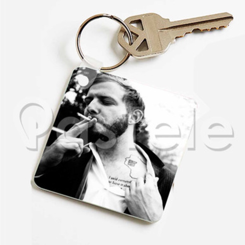 Justin Vernon Bon Iver Custom Keychain Key Ring Jewelry Necklaces Pendant Two Sides