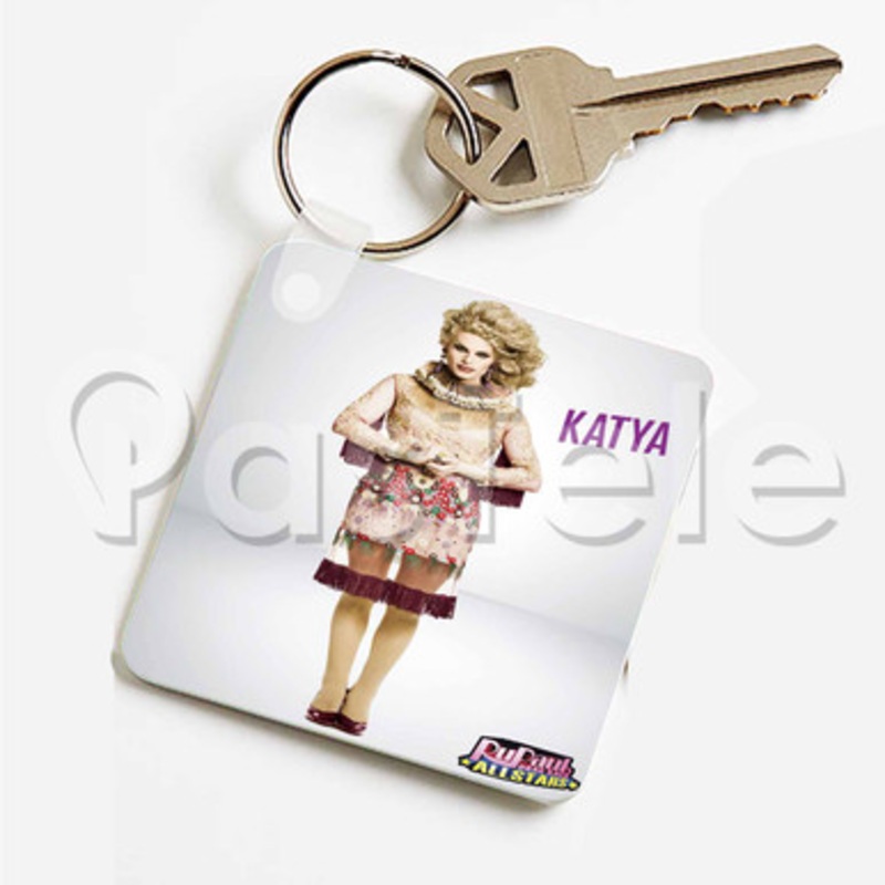 Katya Rupaul Custom Keychain Key Ring Jewelry Necklaces Pendant Two Sides