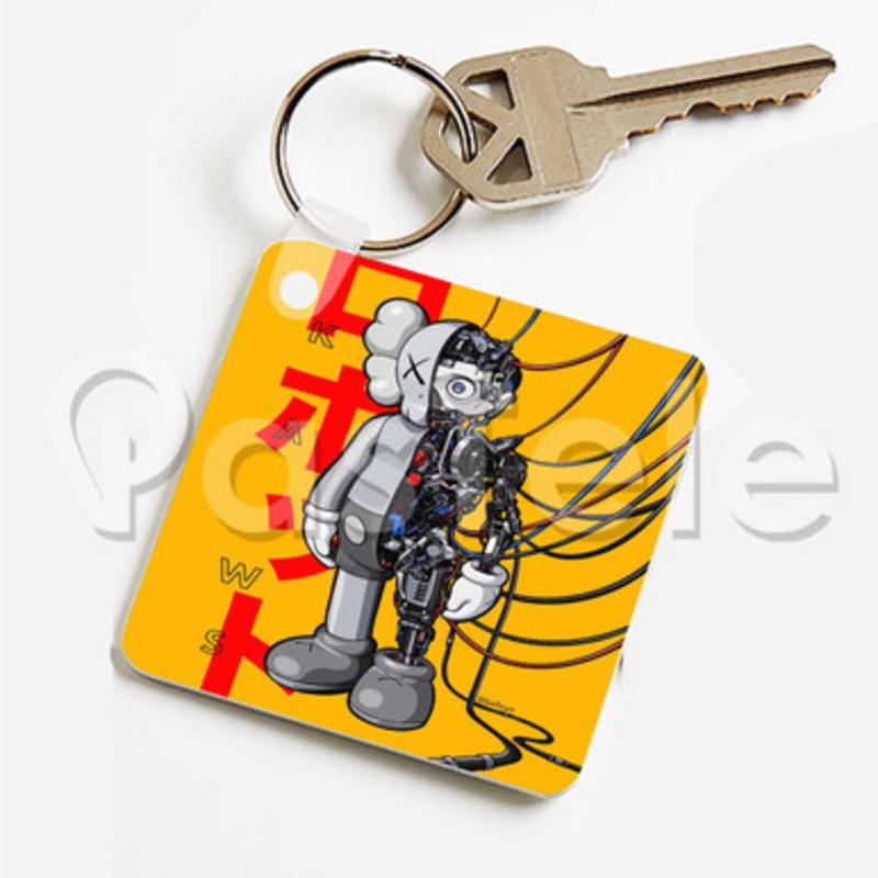 Kaws Custom Keychain Key Ring Jewelry Necklaces Pendant Two Sides