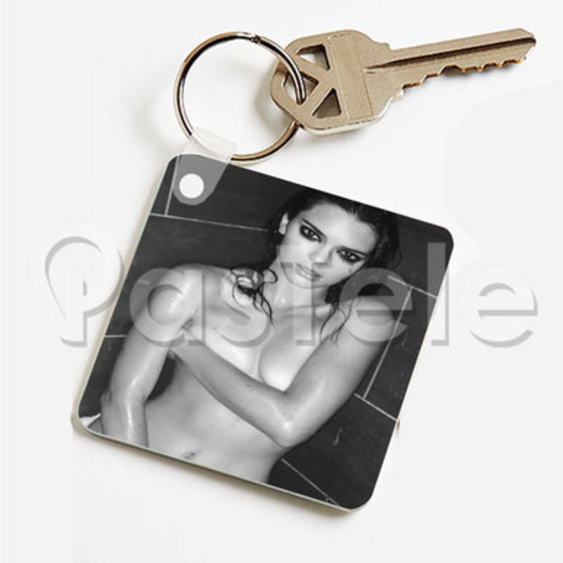 Kendall Jenner Custom Keychain Key Ring Jewelry Necklaces Pendant Two Sides