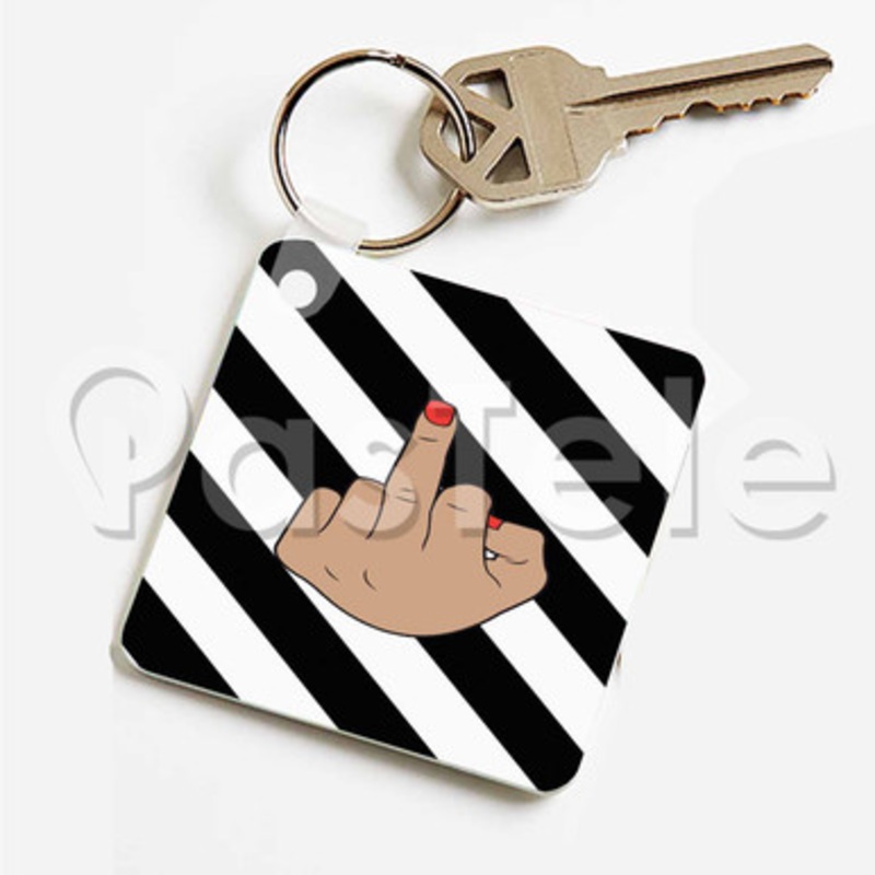 Kris Jenner Hand Custom Keychain Key Ring Jewelry Necklaces Pendant Two Sides