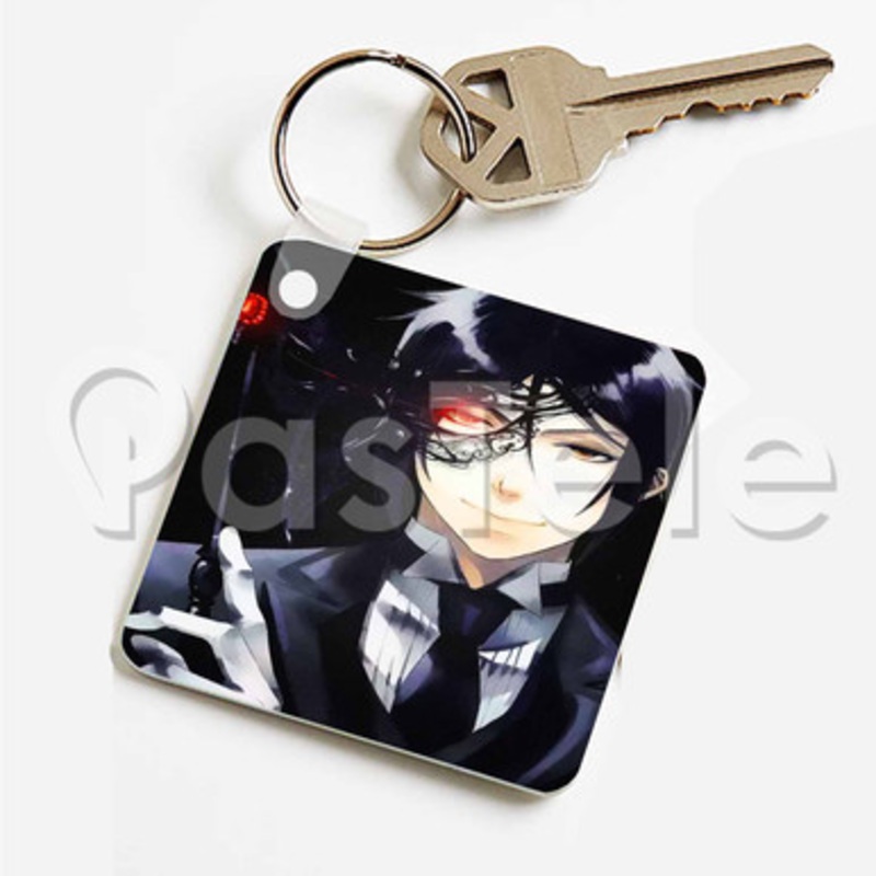 Kuroshitsuji Black Butler Custom Keychain Key Ring Jewelry Necklaces Pendant Two Sides