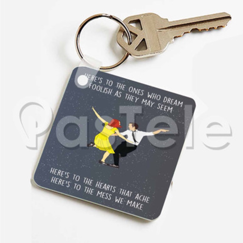 La La Land Custom Keychain Key Ring Jewelry Necklaces Pendant Two Sides