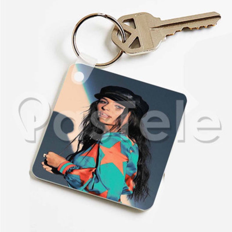Lennon Stella Custom Keychain Key Ring Jewelry Necklaces Pendant Two Sides