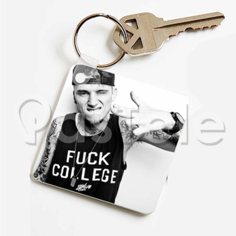 Machine Gun Kelly Custom Keychain Key Ring Jewelry Necklaces Pendant Two Sides