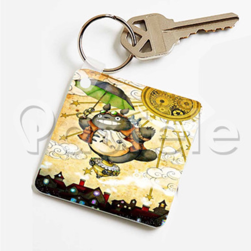 Neighbor Totoro Custom Keychain Key Ring Jewelry Necklaces Pendant Two Sides