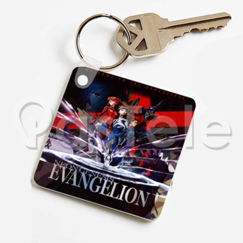 Neon Genesis Evangelion 2 Custom Keychain Key Ring Jewelry Necklaces Pendant Two Sides