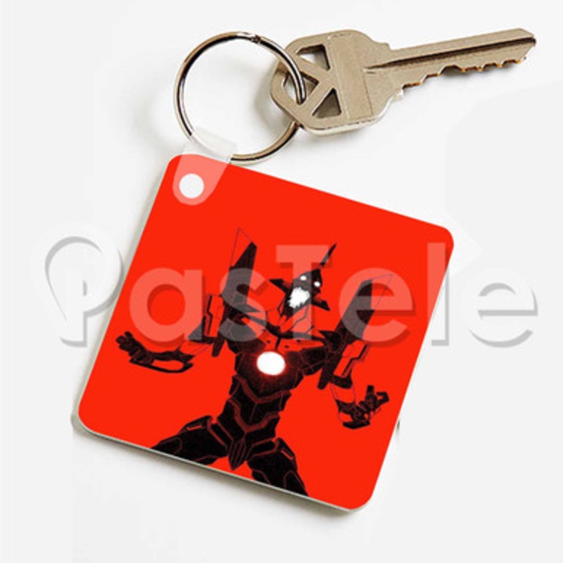 Neon Genesis Evangelion Custom Keychain Key Ring Jewelry Necklaces Pendant Two Sides