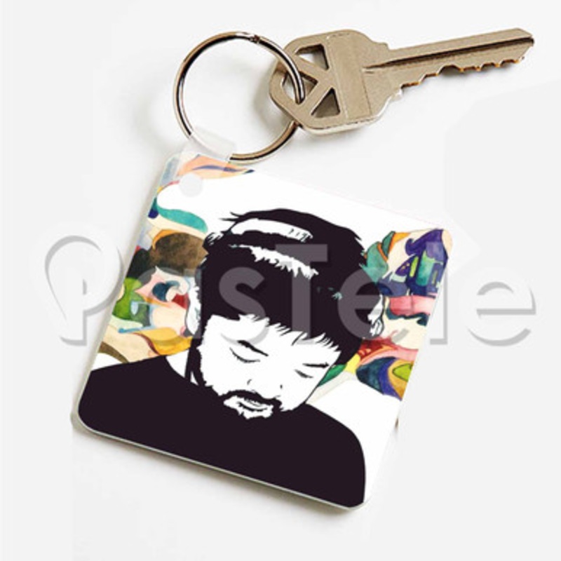 Nujabes Japanese Rapper Custom Keychain Key Ring Jewelry Necklaces Pendant Two Sides