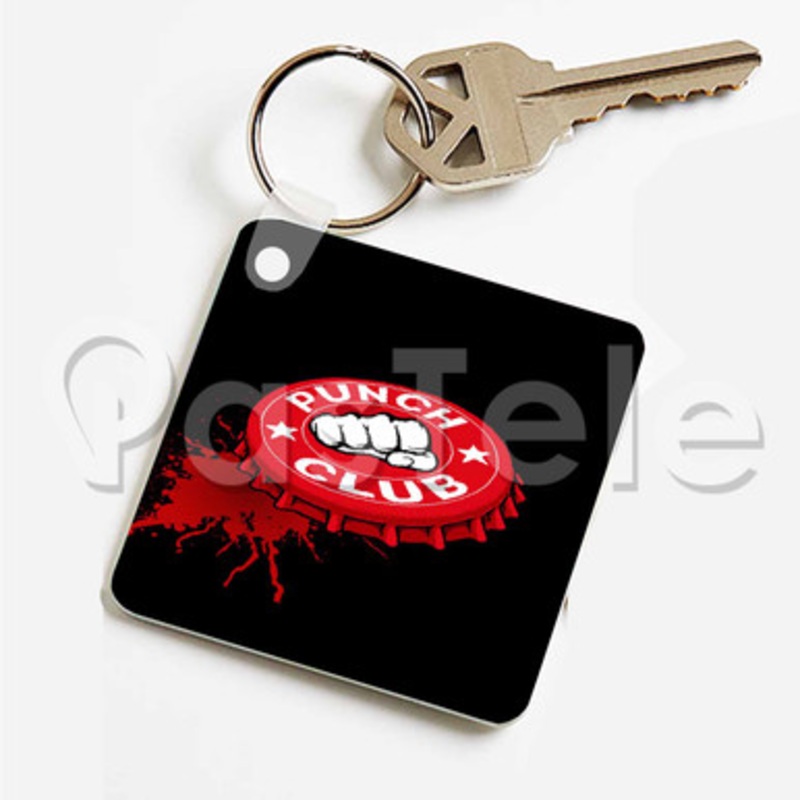 Punch Club Custom Keychain Key Ring Jewelry Necklaces Pendant Two Sides
