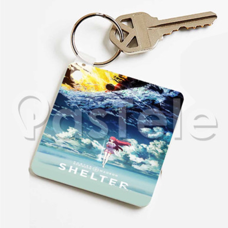 Shelter Custom Keychain Key Ring Jewelry Necklaces Pendant Two Sides