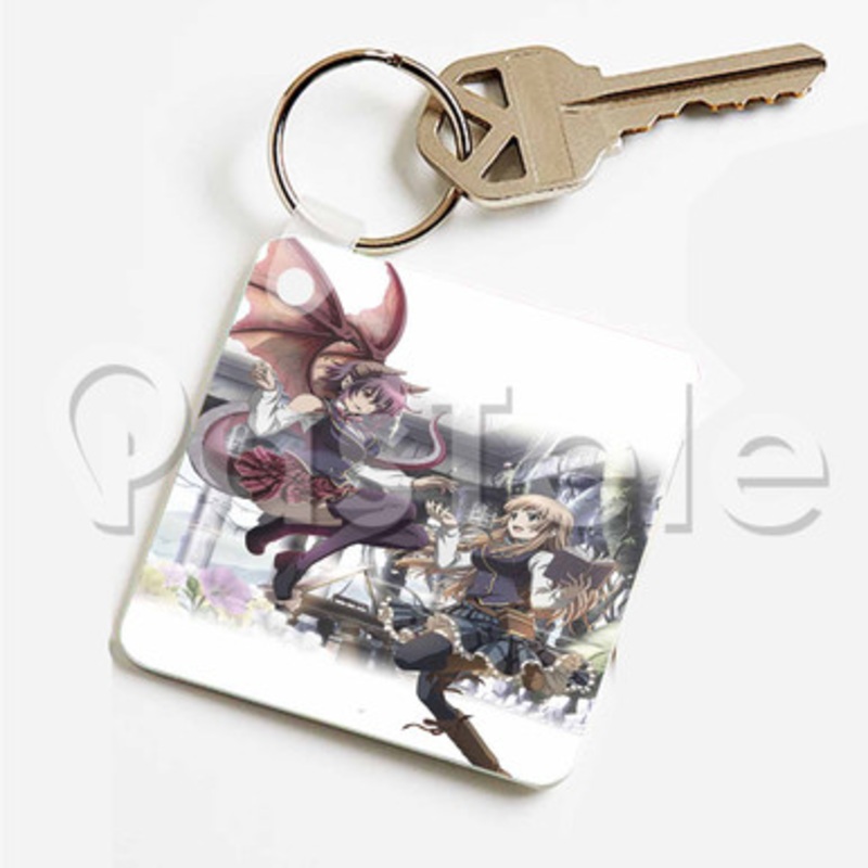 Shingeki no Bahamut Manaria Friends Custom Keychain Key Ring Jewelry Necklaces Pendant Two Sides