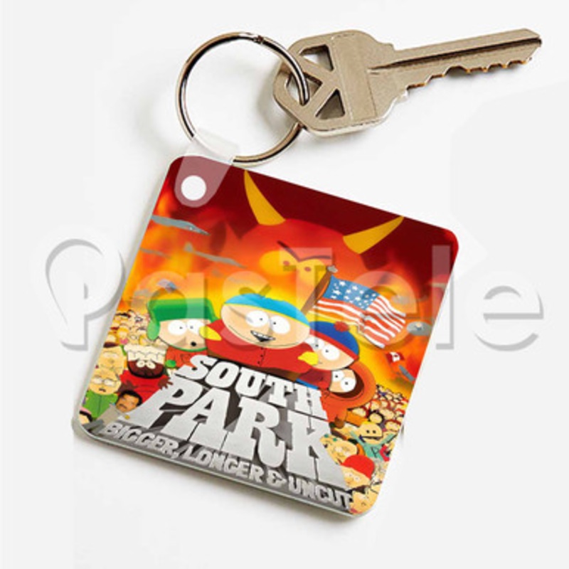 South Park Bigger Longer and Uncut Custom Keychain Key Ring Jewelry Necklaces Pendant Two Sides