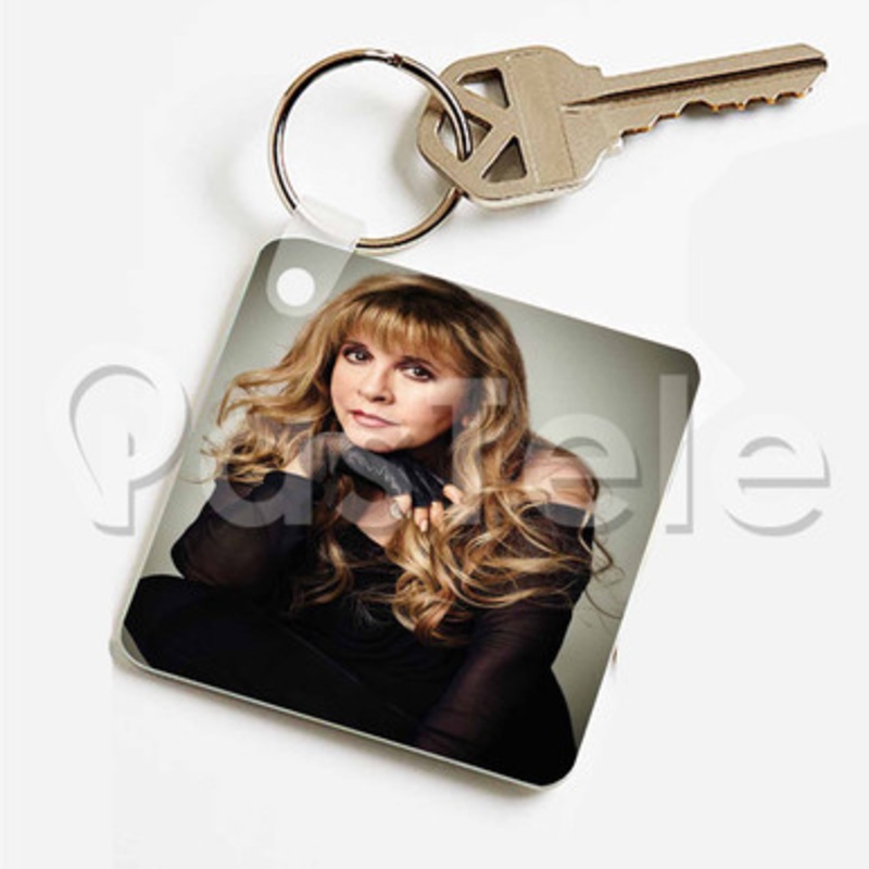 Stevie Nicks Custom Keychain Key Ring Jewelry Necklaces Pendant Two Sides