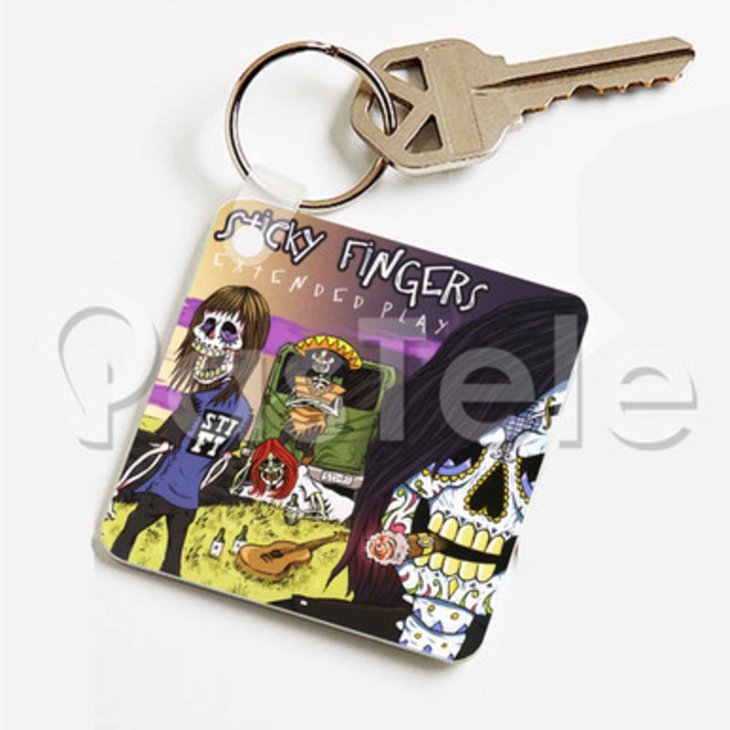 Sticky Fingers Custom Keychain Key Ring Jewelry Necklaces Pendant Two Sides