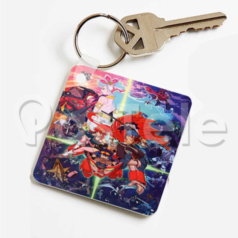 Tengen Toppa Gurren Lagann Custom Keychain Key Ring Jewelry Necklaces Pendant Two Sides