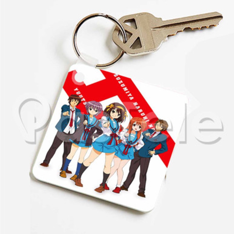 The Melancholy of Haruhi Suzumiya Custom Keychain Key Ring Jewelry Necklaces Pendant Two Sides