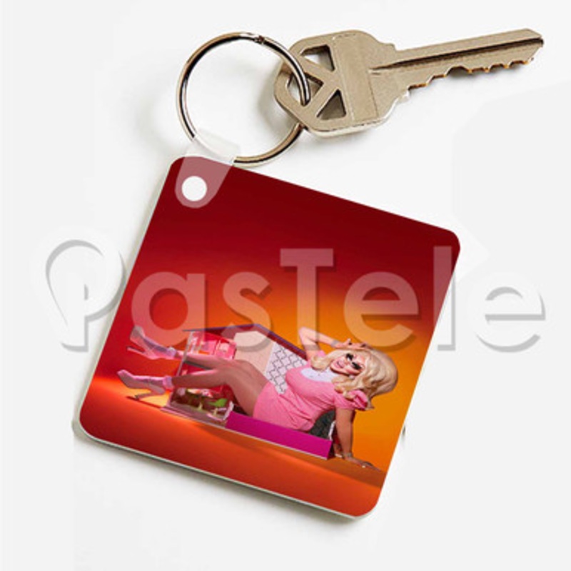 Trixie Mattel Custom Keychain Key Ring Jewelry Necklaces Pendant Two Sides