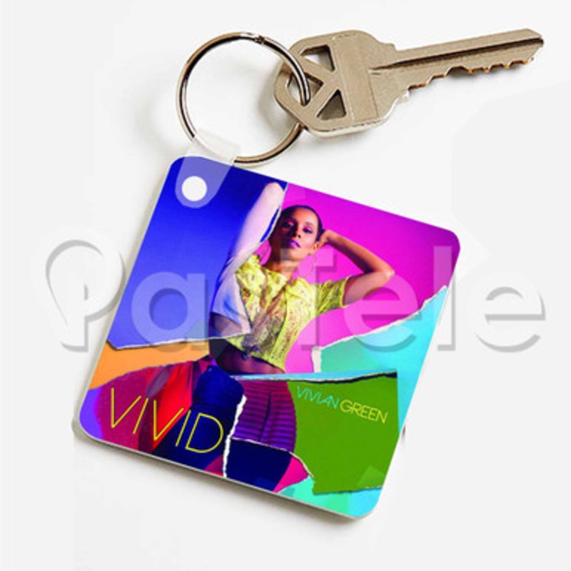 Vivian Green Custom Keychain Key Ring Jewelry Necklaces Pendant Two Sides