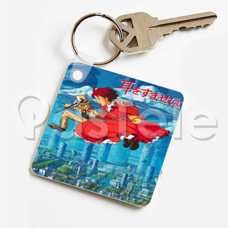 Whisper of the Heart Custom Keychain Key Ring Jewelry Necklaces Pendant Two Sides