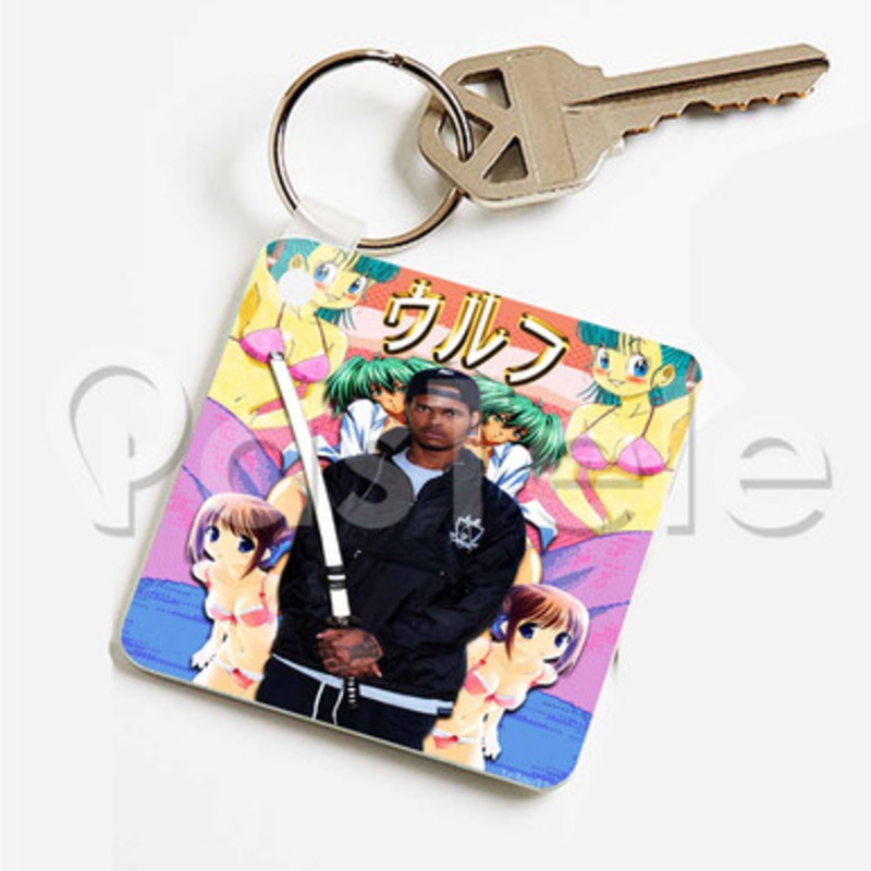 Xavier Wulf Custom Keychain Key Ring Jewelry Necklaces Pendant Two Sides