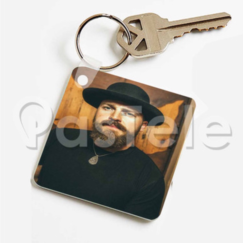 Zac Brown Custom Keychain Key Ring Jewelry Necklaces Pendant Two Sides
