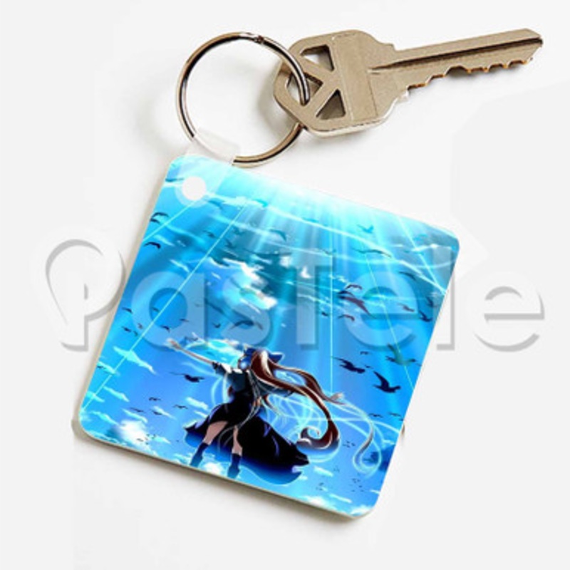 Air Anime Custom Keychain Key Ring Jewelry Necklaces Pendant Two Sides
