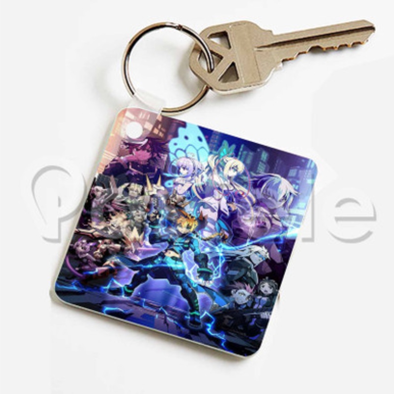 Armed Blue Gunvolt Custom Keychain Key Ring Jewelry Necklaces Pendant Two Sides