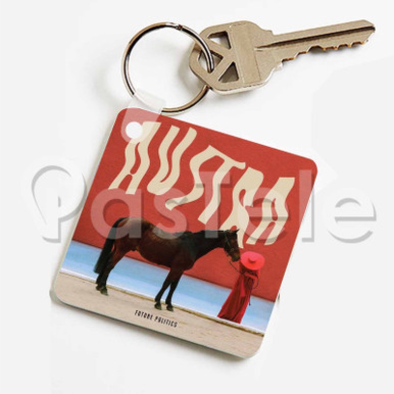 Austra Future Politics Custom Keychain Key Ring Jewelry Necklaces Pendant Two Sides