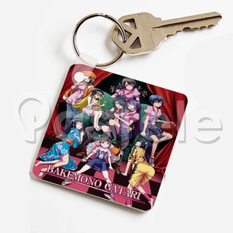 Bakemonogatari Custom Keychain Key Ring Jewelry Necklaces Pendant Two Sides