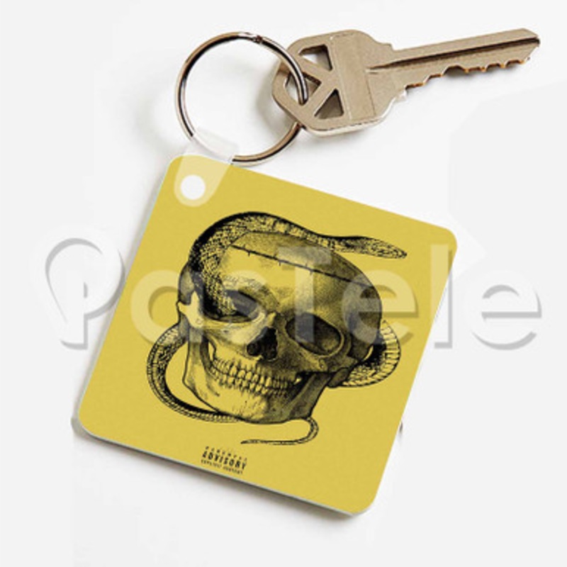Beerbongs and Bentleys Post Malone Custom Keychain Key Ring Jewelry Necklaces Pendant Two Sides