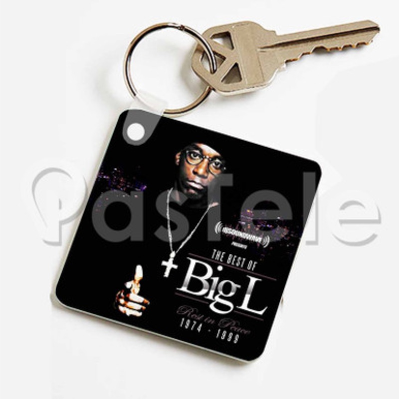 Big L Custom Keychain Key Ring Jewelry Necklaces Pendant Two Sides