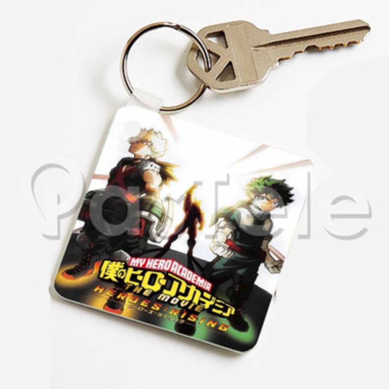 Boku No Hero Academia Heroes Rising Custom Keychain Key Ring Jewelry Necklaces Pendant Two Sides