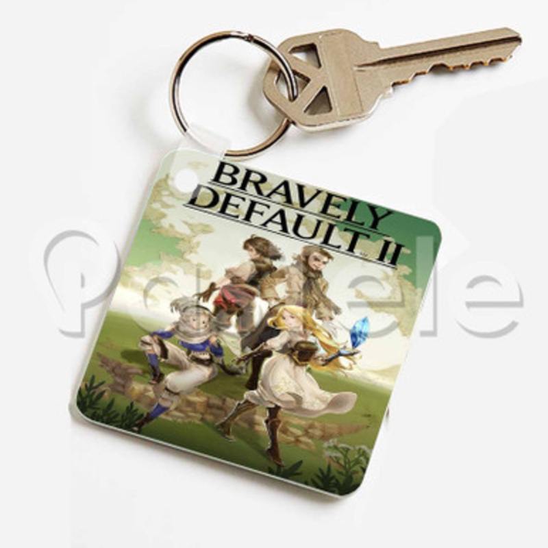 Bravely Default II Custom Keychain Key Ring Jewelry Necklaces Pendant Two Sides
