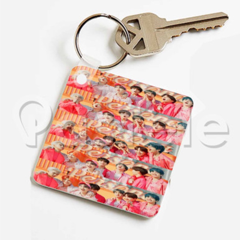 BTS Boy With Luv Custom Keychain Key Ring Jewelry Necklaces Pendant Two Sides
