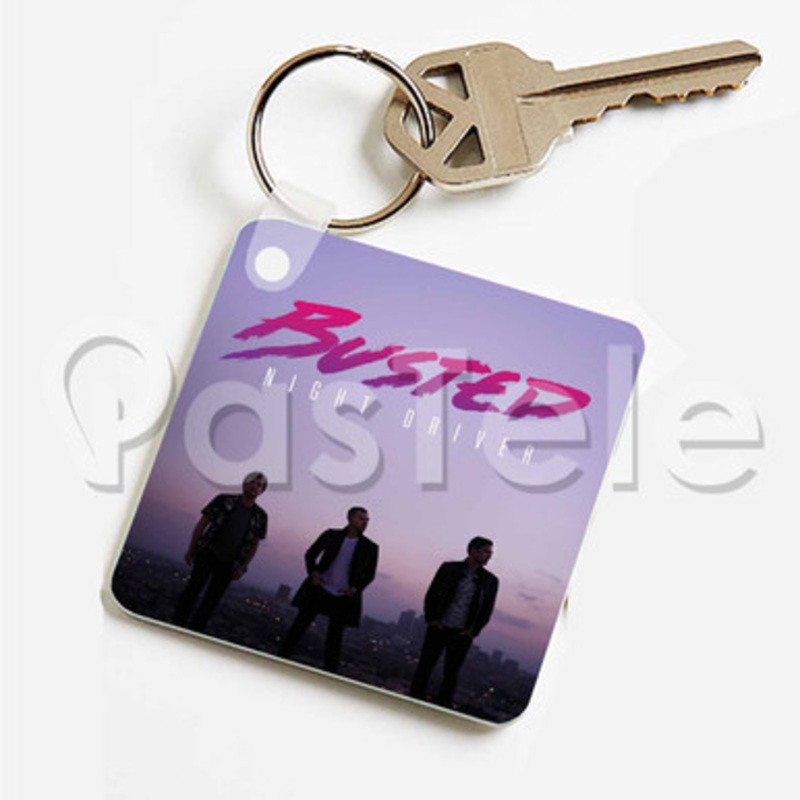 Busted Night Driver Custom Keychain Key Ring Jewelry Necklaces Pendant Two Sides