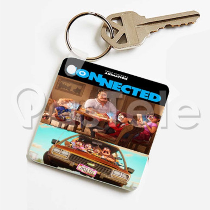 Connected Custom Keychain Key Ring Jewelry Necklaces Pendant Two Sides