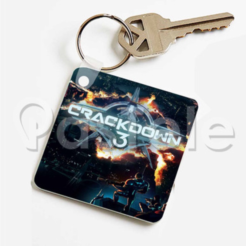 Crackdown 3 Custom Keychain Key Ring Jewelry Necklaces Pendant Two Sides