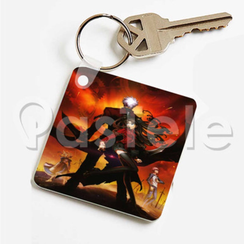 Fate Stay Night Custom Keychain Key Ring Jewelry Necklaces Pendant Two Sides