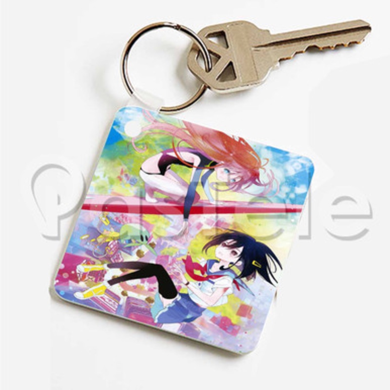 Flip Flappers Custom Keychain Key Ring Jewelry Necklaces Pendant Two Sides