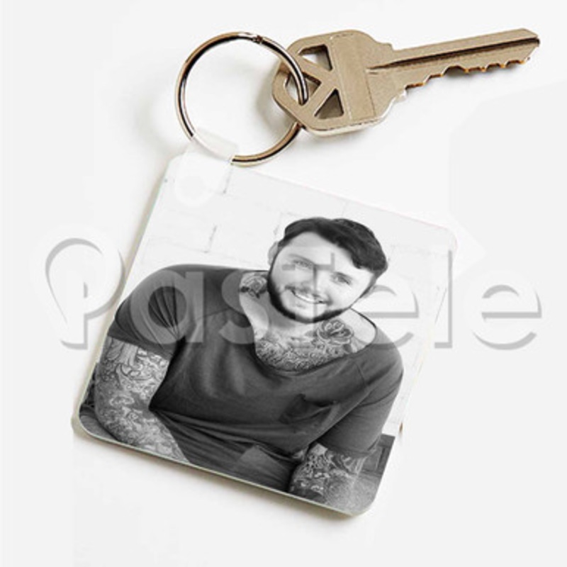 James Arthur Custom Keychain Key Ring Jewelry Necklaces Pendant Two Sides