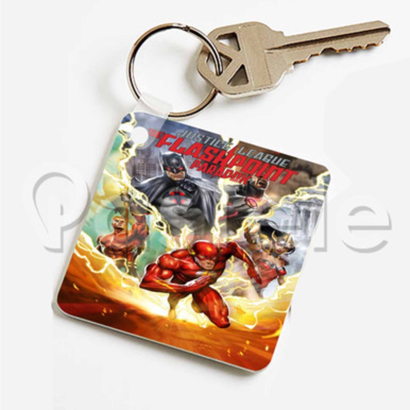 Justice League The Flashpoint Paradox Custom Keychain Key Ring Jewelry Necklaces Pendant Two Sides