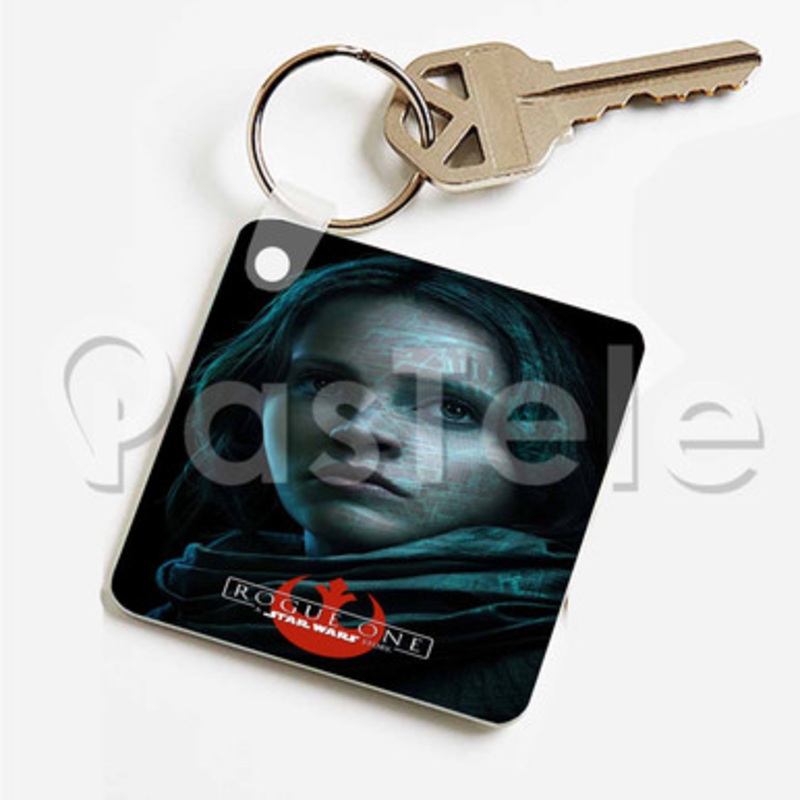 Jyn Erso Star Rogue One A Star Wars Story Custom Keychain Key Ring Jewelry Necklaces Pendant Two Sid