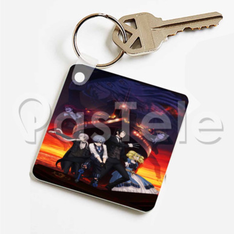 Kuroshitsuji Movie Book of the Atlantic Custom Keychain Key Ring Jewelry Necklaces Pendant Two Sides