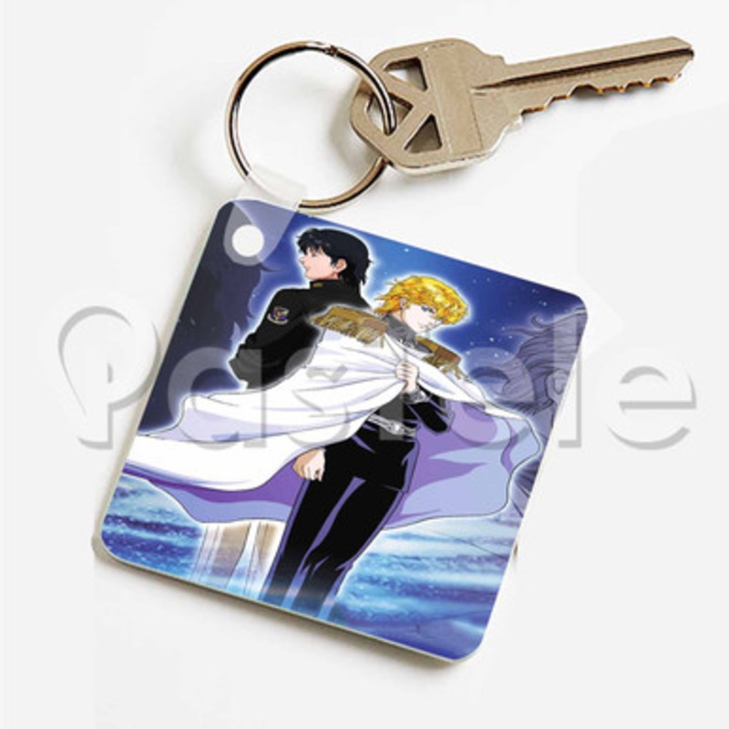 Legend of the Galactic Heroes Custom Keychain Key Ring Jewelry Necklaces Pendant Two Sides