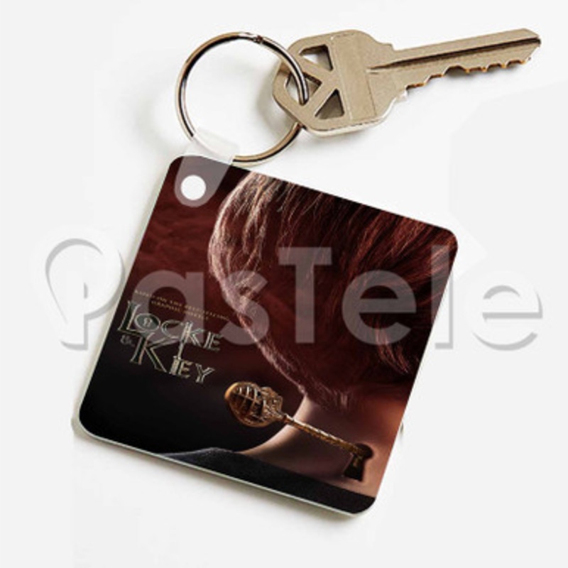 Locke and Key Custom Keychain Key Ring Jewelry Necklaces Pendant Two Sides