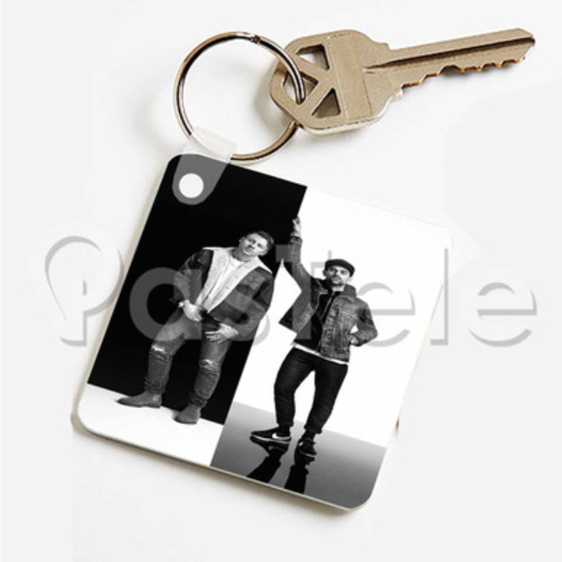 Macklemore Ryan Lewis Custom Keychain Key Ring Jewelry Necklaces Pendant Two Sides
