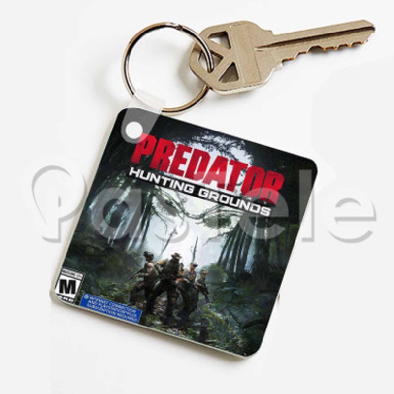 Predator Hunting Grounds Custom Keychain Key Ring Jewelry Necklaces Pendant Two Sides
